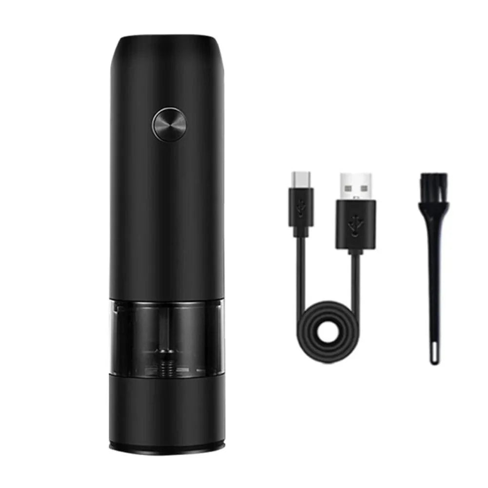 Lisslune | Elegant rechargeable electric pepper mill with adjustable grind levels and integrated LED light