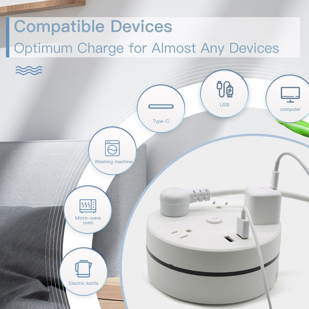 Lisslune | Round Total Connect Cable Power Extension Cord