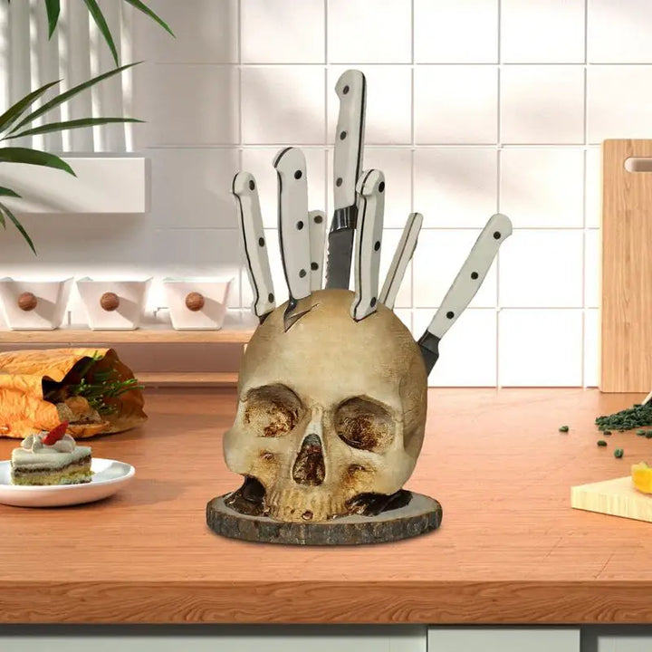 Lisslune | Gothic Skull Knife Organizer Holder