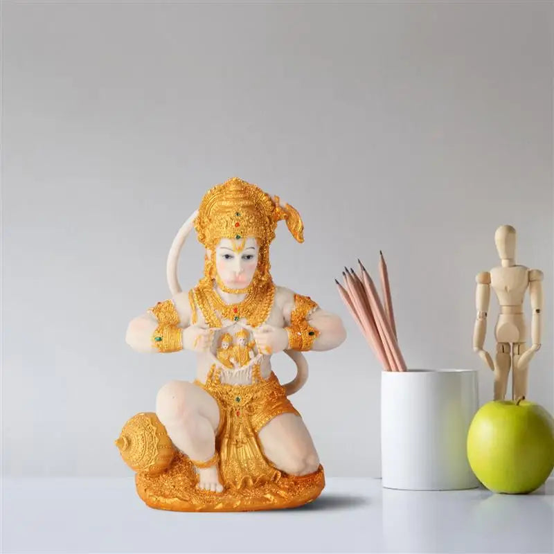 Lisslune | 1 Piece Hanuman Buddha Monkey God Figurine Southeast Asian Style Home Sculpture Lord Hanuman Statue Buddha Figur Ornament