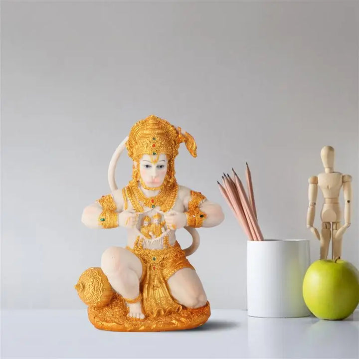 Lisslune | 1 Piece Hanuman Buddha Monkey God Figurine Southeast Asian Style Home Sculpture Lord Hanuman Statue Buddha Figur Ornament