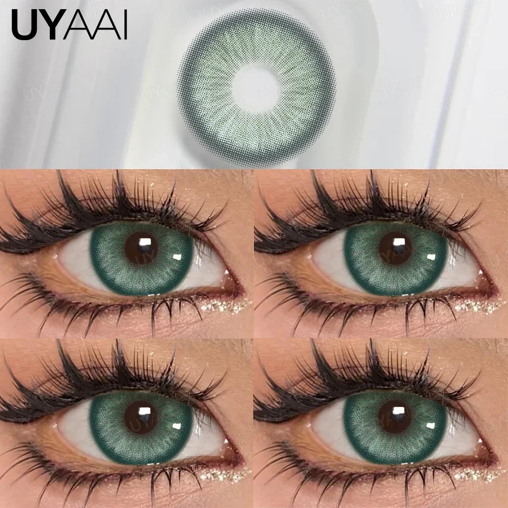 Rynx | Daily colored contact lenses with prescription 1 Daily disposable colored pupils green lenses brown natural lenses pink Colorcon