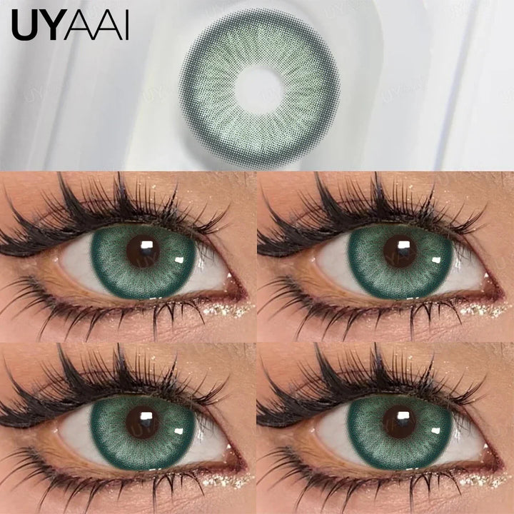 Rynx | Daily colored contact lenses with prescription 1 Daily disposable colored pupils green lenses brown natural lenses pink Colorcon