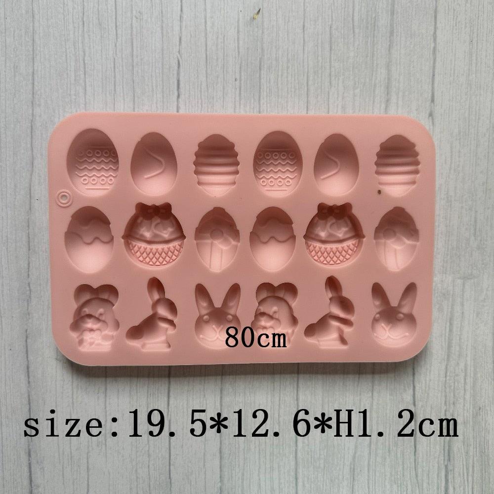 Lisslune | Easter Bunny 18-Cavity Silicone Mold Set for Creative Treats and Crafts