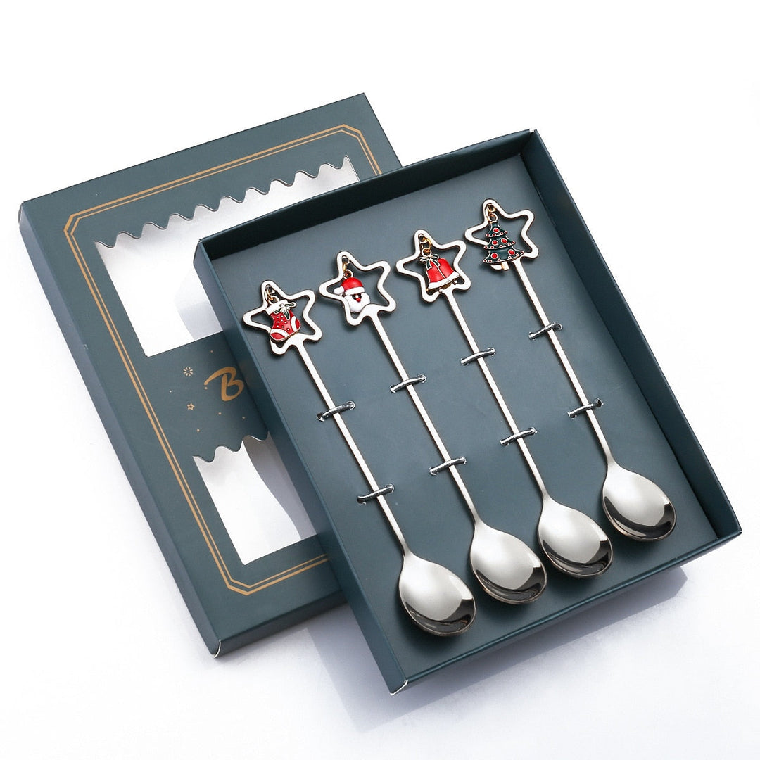 Lisslune | 4Pcs Christmas Best Wishes Tableware Set