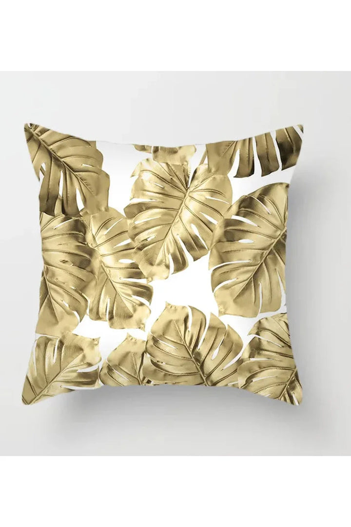 Lisslune | Yellow leaf polyester pillowcase