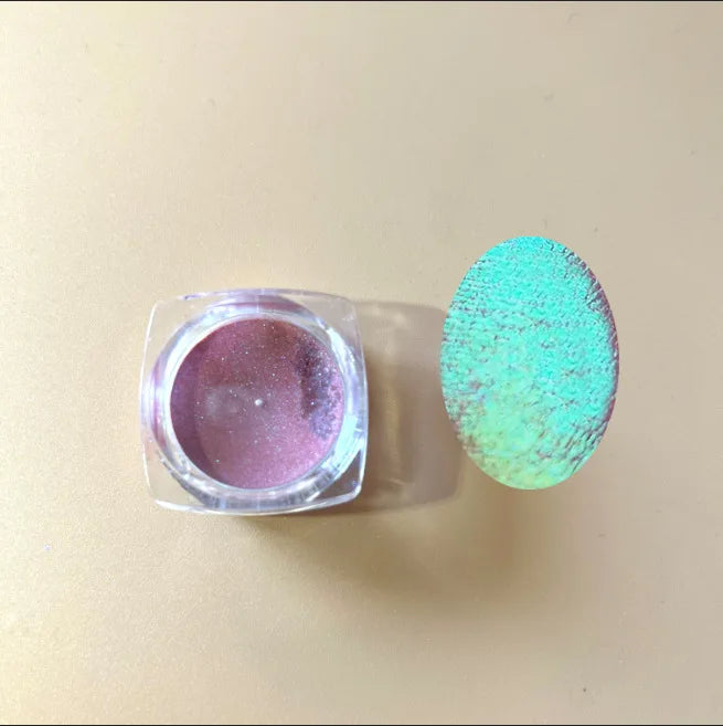 Rynx | 1Jar Chameleon Neon Nail Art Glitter Powder 6-Colors Polarized Pearl Mica Powder Eyeshadow/Face/Body/Nails Makeup Pigment Dust #