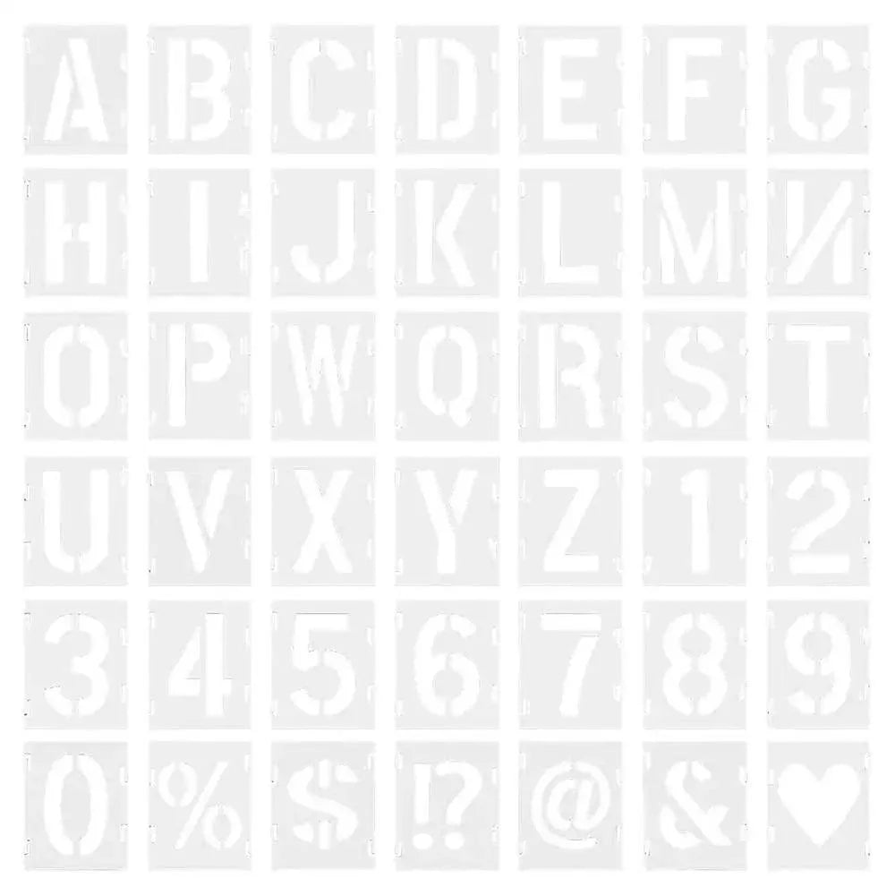 Lisslune | Versatile 42-piece Steckalphabet and number stencil set for creative DIY art on any surface