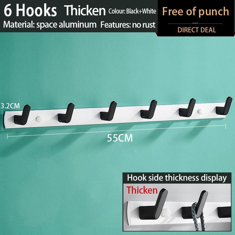 Lisslune | Space-saving Aluminum Hook Organizer: Efficient and stylish storage for any room