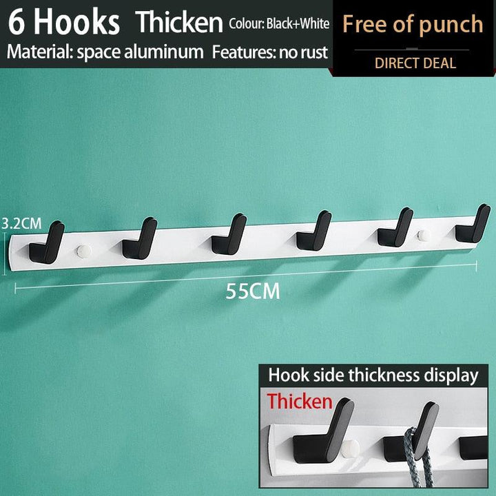 Lisslune | Space-saving Aluminum Hook Organizer: Efficient and stylish storage for any room