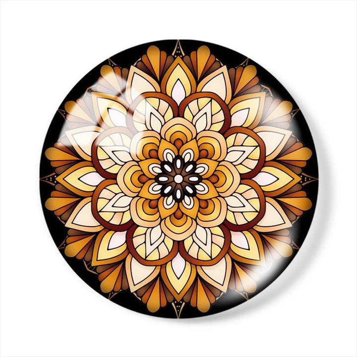 Lisslune | Luxurious Golden Glass Cabochon Set - 10 Pieces for Impressive Jewelry Creations