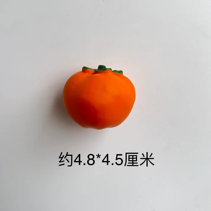 Rynx | Creative 3D Fruit Magnets Orange Refrigerator Magnet Apples Refrigerator Persimmon Stickers Living Room Door Decor