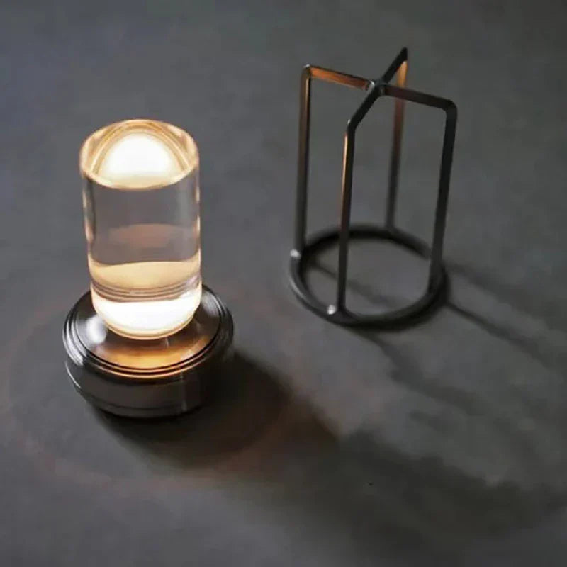 Lisslune | Rechargeable Wireless LuxuryGlow Table Lamp - Elegant Wireless Lamp for Any Mood