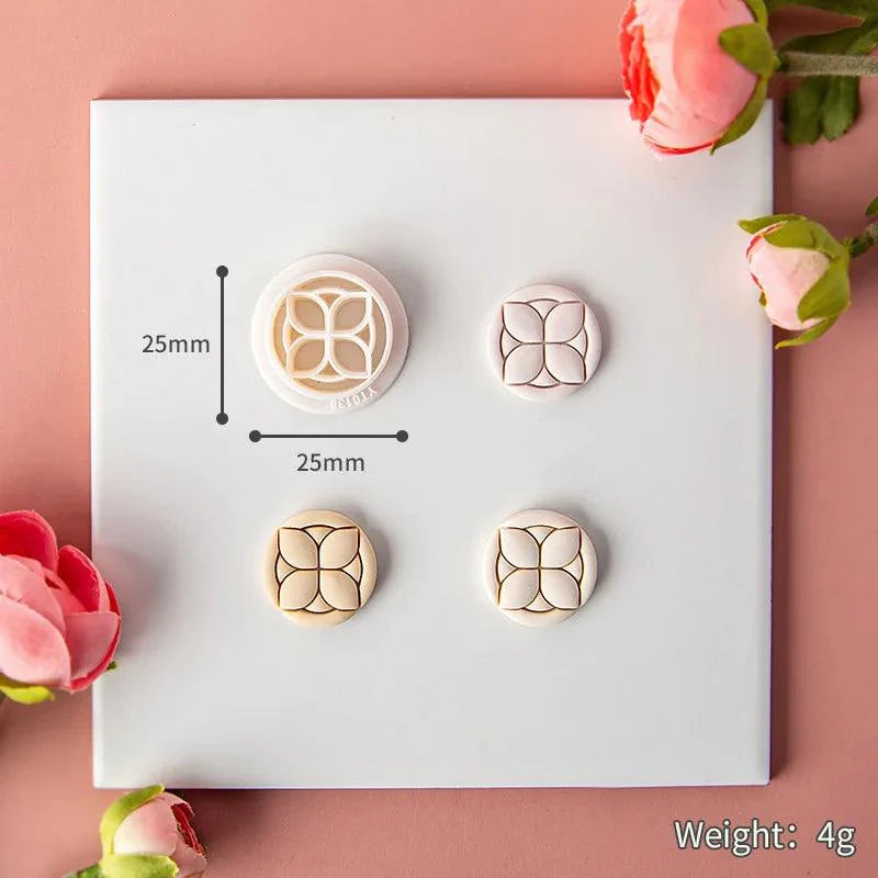 Lisslune | Flower and geometric polymer clay cutters for unique earrings and jewelry creations
