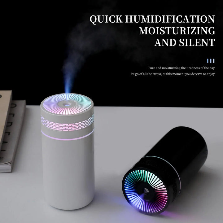 Lisslune | 250ML Portable Car Humidifier - USB LED Essential Oil Diffuser