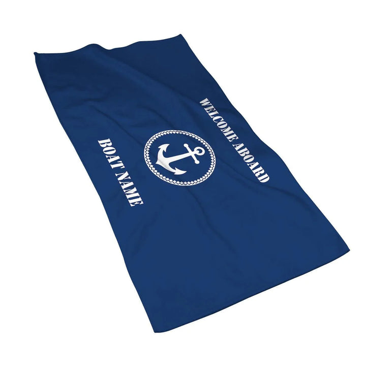 Lisslune | Stylish Adjustable Dark Blue Nautical Microfiber Towel Set - Luxury Redefined for Every Occasion