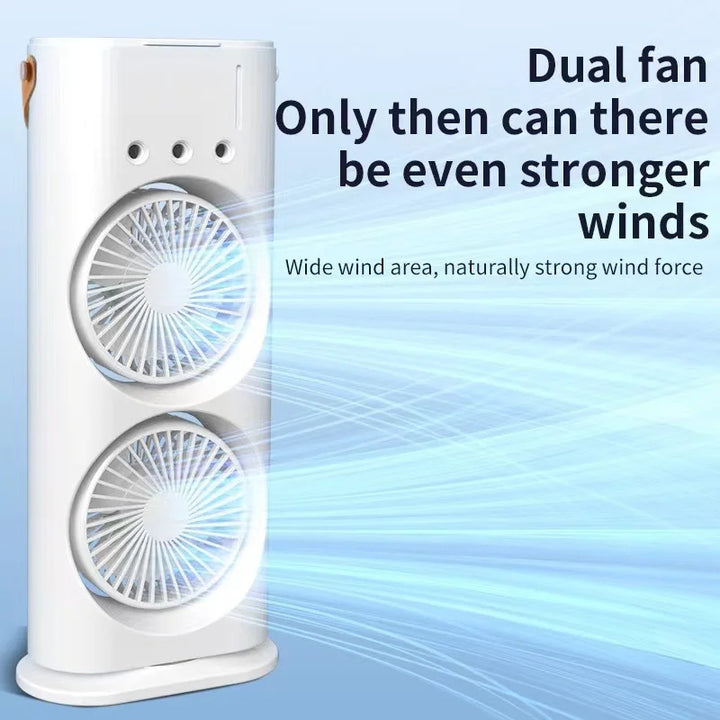 Lisslune | Portable Double Fan Cooling Spray Air Conditioning