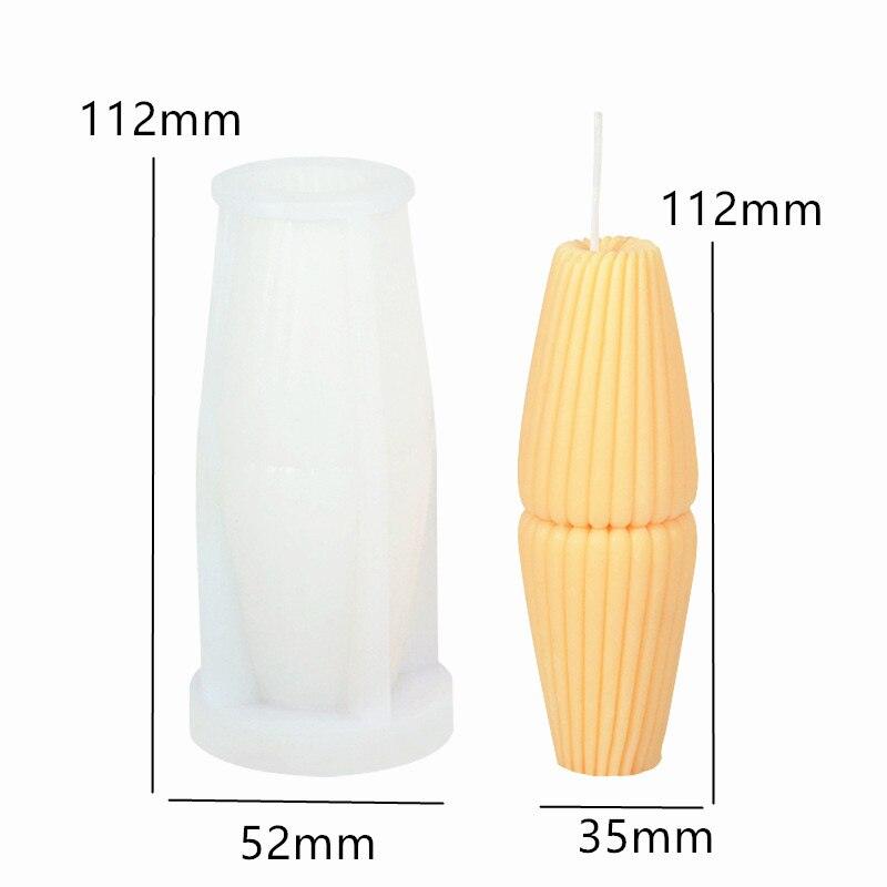Lisslune | Creative spiral column silicone mold for unique candle and soap making!