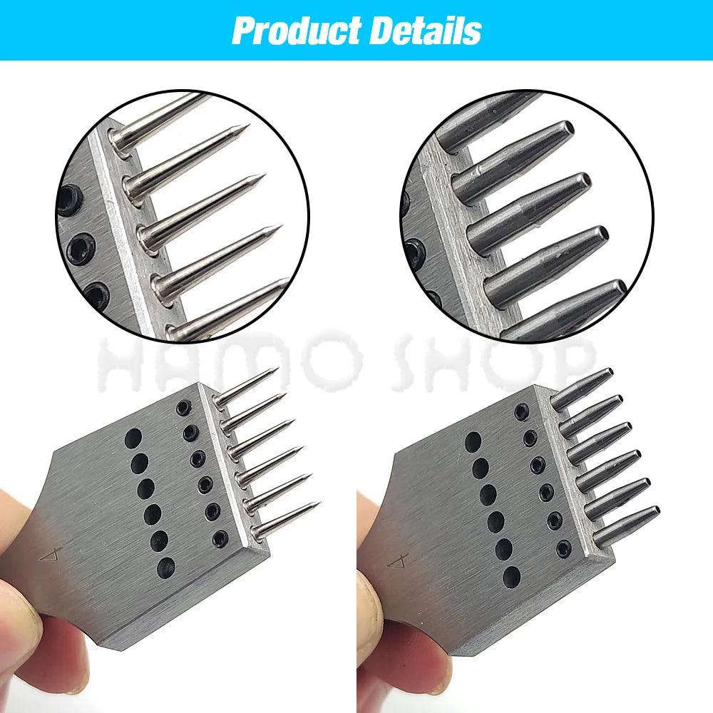 Lisslune | Premium Replaceable Round Chisel Tool Set for Leatherworking