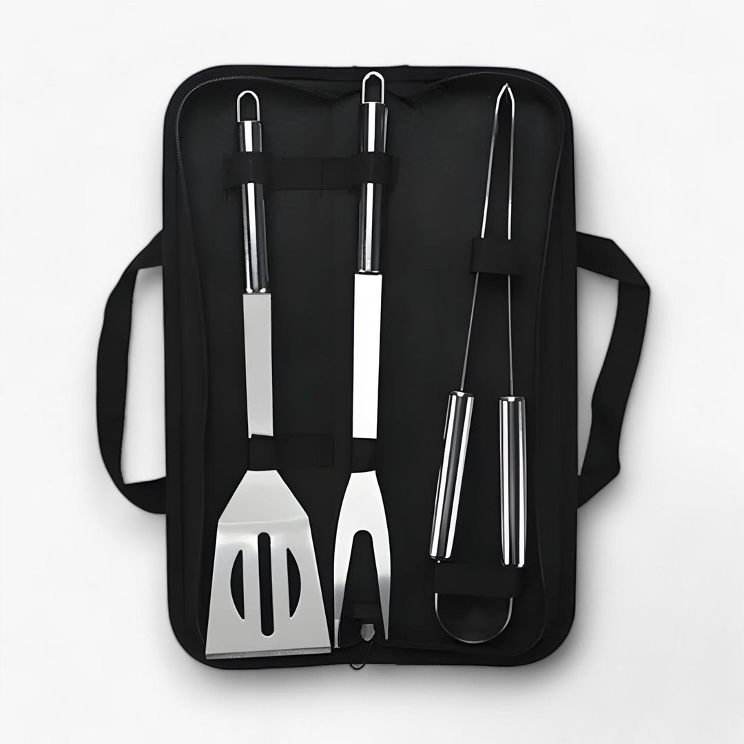 Lisslune | Stainless Steel BBQ Grill Tool Set with Carrying Case