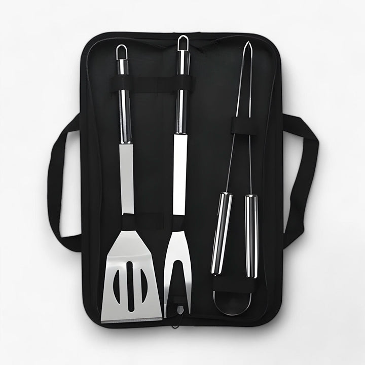 Lisslune | Stainless Steel BBQ Grill Tool Set with Carrying Case