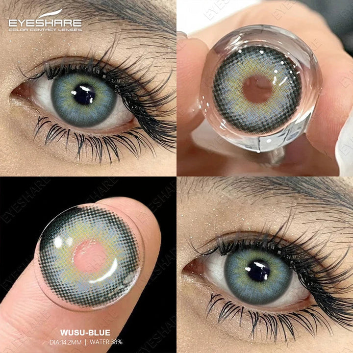Rynx | Color contact lenses for eyes 1 pair High-quality grey lenses cosmetic blue eyes contact lenses annual cosmetic green eye lens