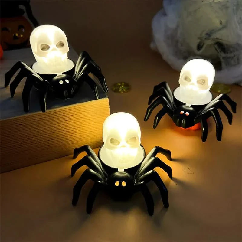 Lisslune | Halloween LED Skull & Spider Lamp – Spooky Home Decor