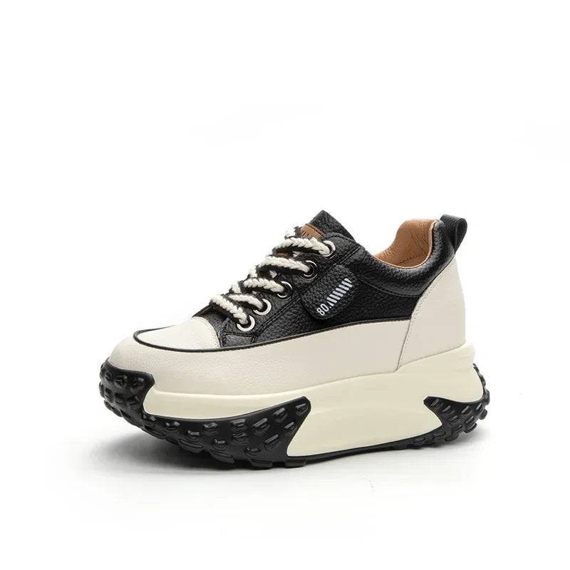Lisslune | 7 cm Platform Wedge Sneakers made of Leather