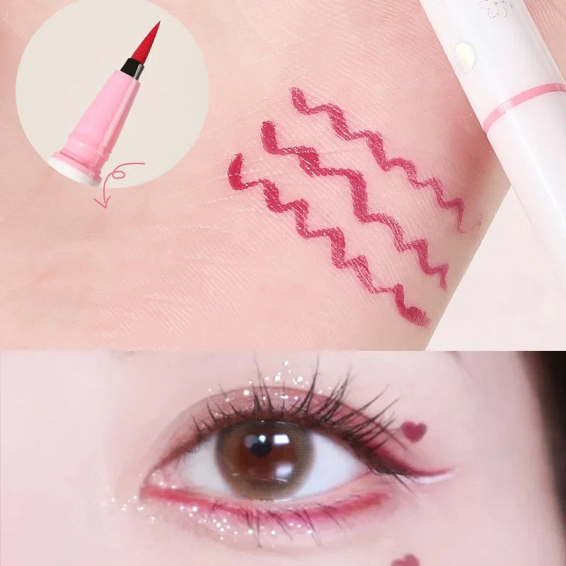 Rynx | Ultra-fine liquid eyeliner pen waterproof long-lasting blue red sweat-proof quick-drying matte eyeliner pen eye makeup cosmetics