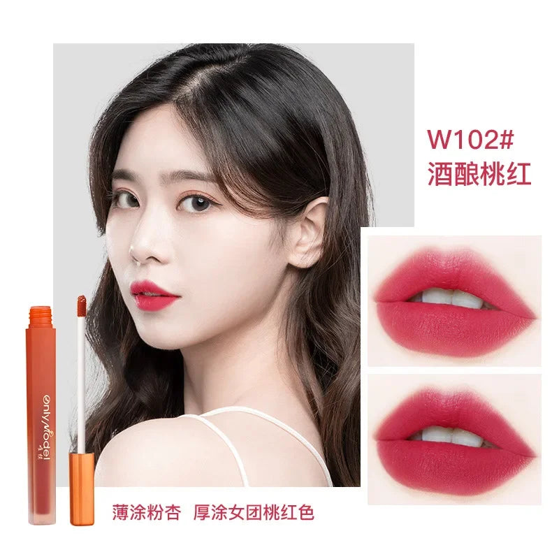 Rynx | Velvet Orange Lipstick Skin Brightening Matte Lipsticks Waterproof Long-lasting Lipstick Lip Tint Women Korean Cosmetics Lip Lacquer