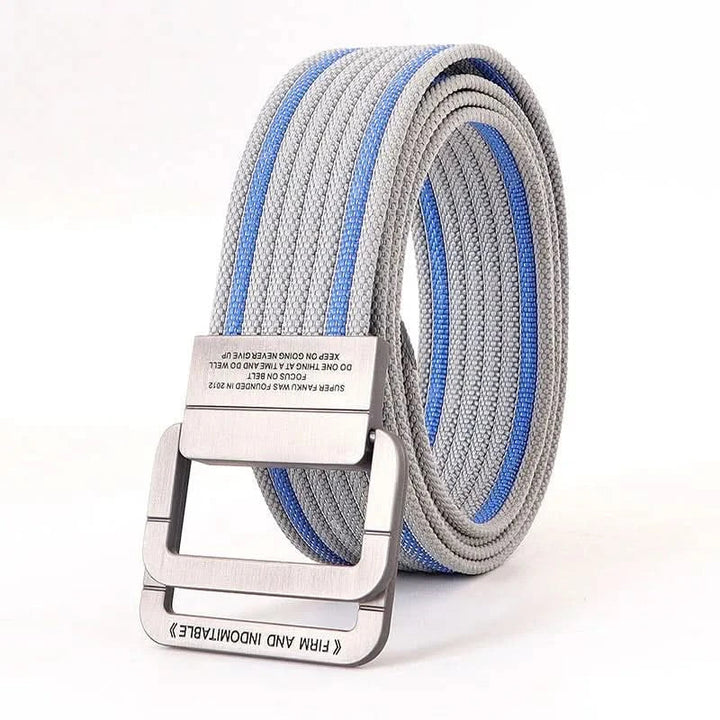 Lisslune | Unisex Canvas Belt – Double Metal Ring Buckle, Adjustable