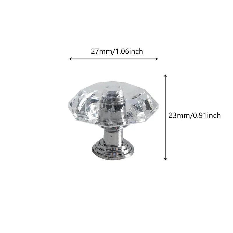Lisslune | Chic Gold-Base Crystal Glass Knobs for Stylish Kitchen Cabinets and Furniture