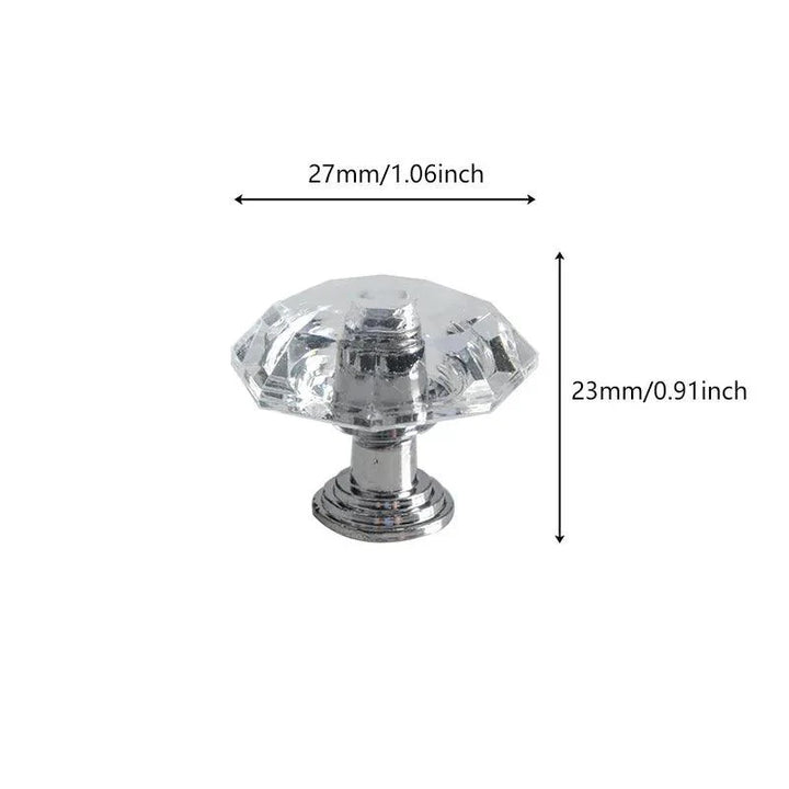 Lisslune | Chic Gold-Base Crystal Glass Knobs for Stylish Kitchen Cabinets and Furniture