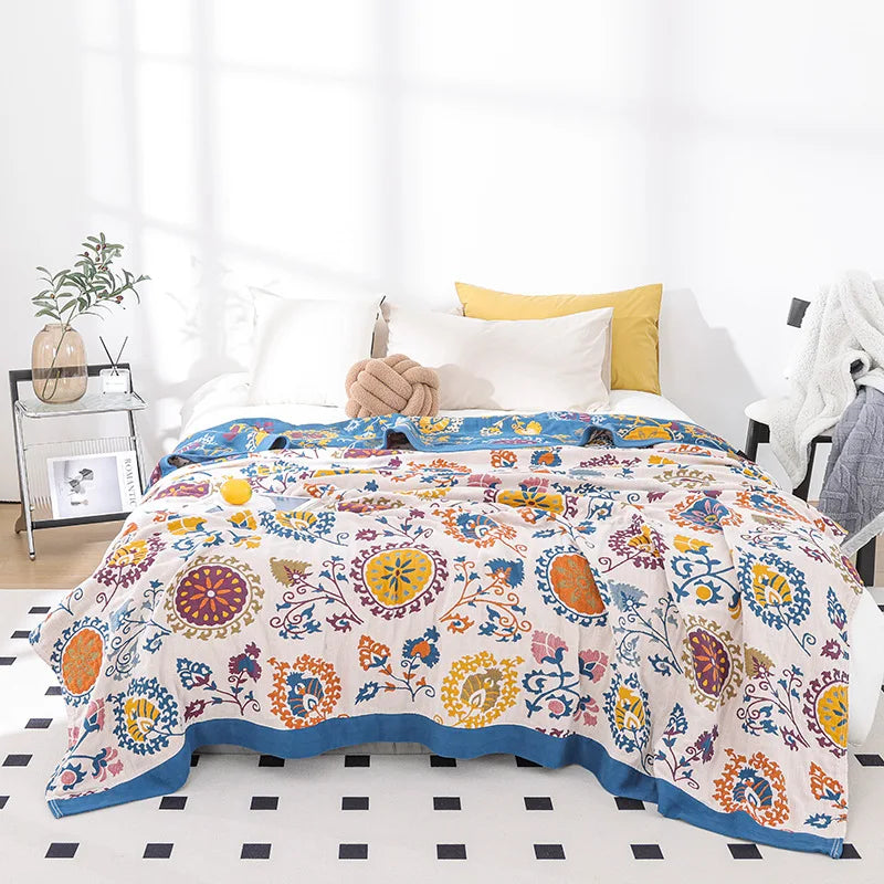 Lisslune | BohemiaCotton – Soft & Cooling 100% Cotton Blanket
