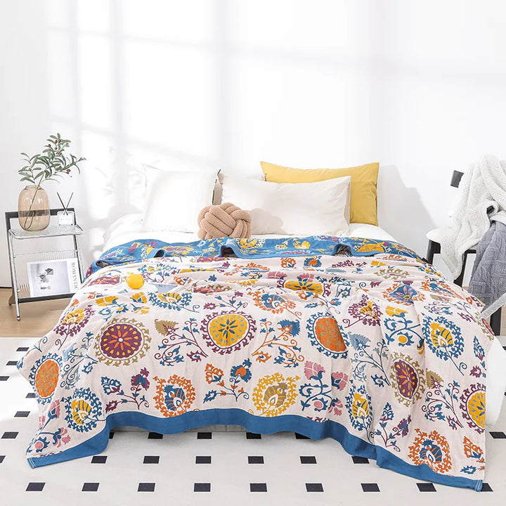 Lisslune | BohemiaCotton – Soft & Cooling 100% Cotton Blanket