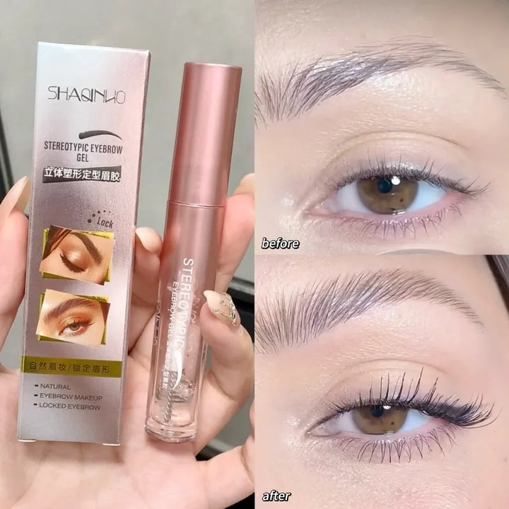 Lisslune | Augenbrauen Styling Gel Transparent Flüssige Pomade Augenbrauen Styling Seife Wachs Fixierer mit Bürste für Augenbrauen Kosmetik Makeup Augenbrauen Gel