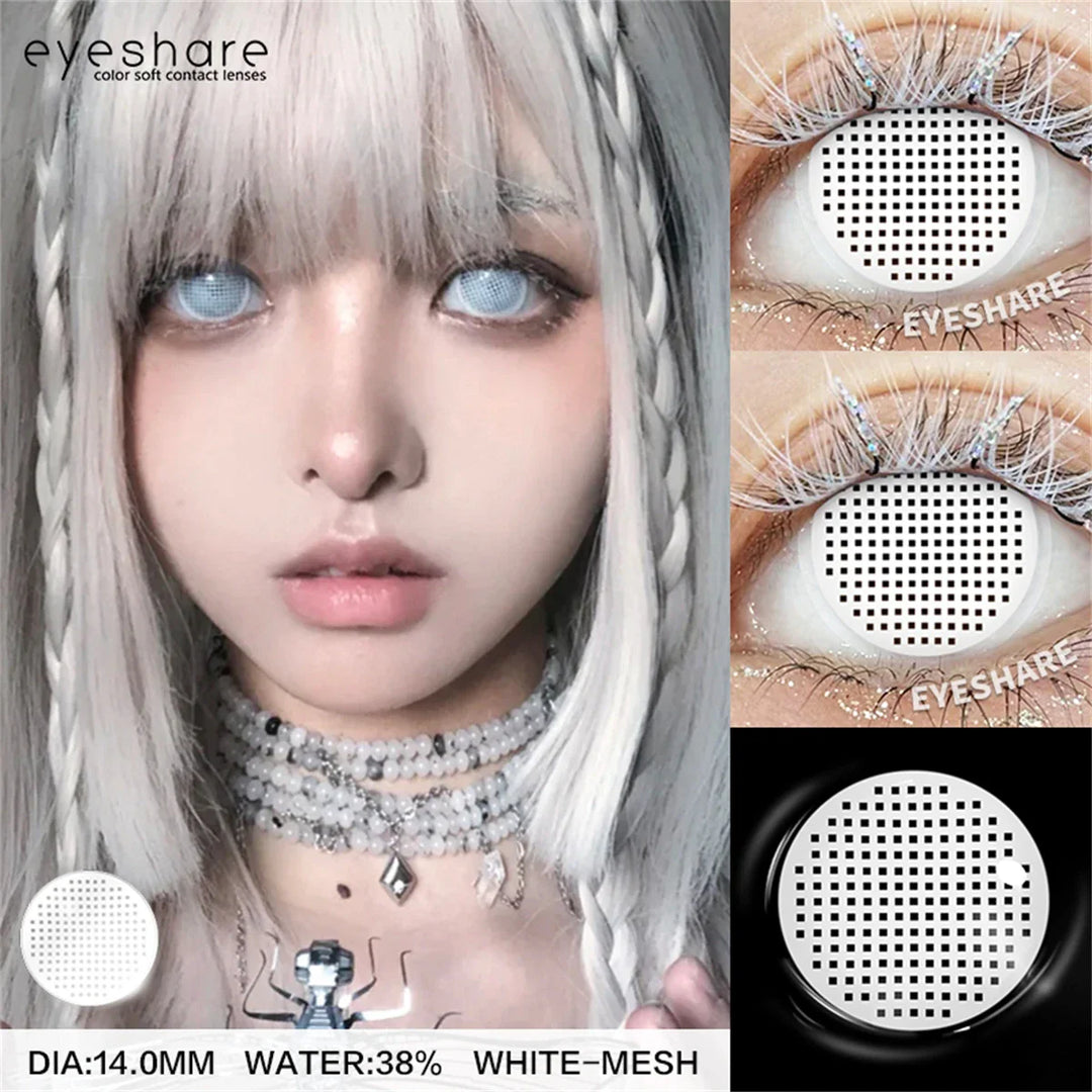 Rynx | Cosplay Colored Contact Lenses for Halloween Vampire Red Contact Lens Anime Colored Eye Lenses Annual Blue Contact Lenses
