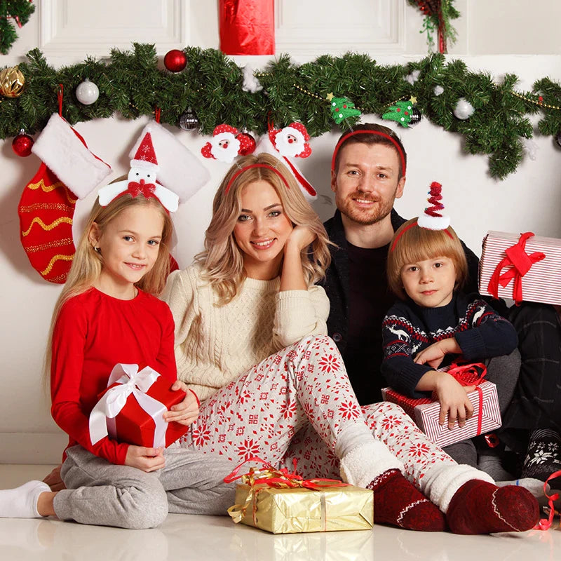 Rynx Christmas Headband Kids Adults Santa Moose Xmax Tree Hair Accessories Photo Props Christmas Decoration 2024 New Year Gifts