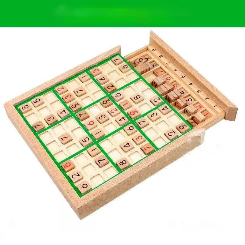 Rynx | Wood Sudoku Nine Grid Game Chess Sudoku Puzzle Game for Logical Thinking of Children, Puzzle Tablet Games with Questions