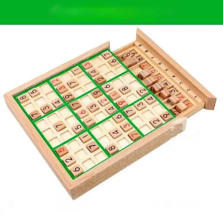 Rynx | Wood Sudoku Nine Grid Game Chess Sudoku Puzzle Game for Logical Thinking of Children, Puzzle Tablet Games with Questions