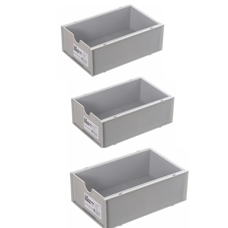 Rynx | 3pcs Desktop stackable storage box book organizer box minimalist living room snacks stackable storage basket cosmetic storage