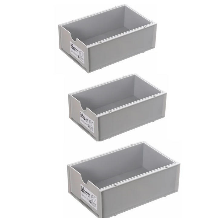 Rynx | 3pcs Desktop stackable storage box book organizer box minimalist living room snacks stackable storage basket cosmetic storage