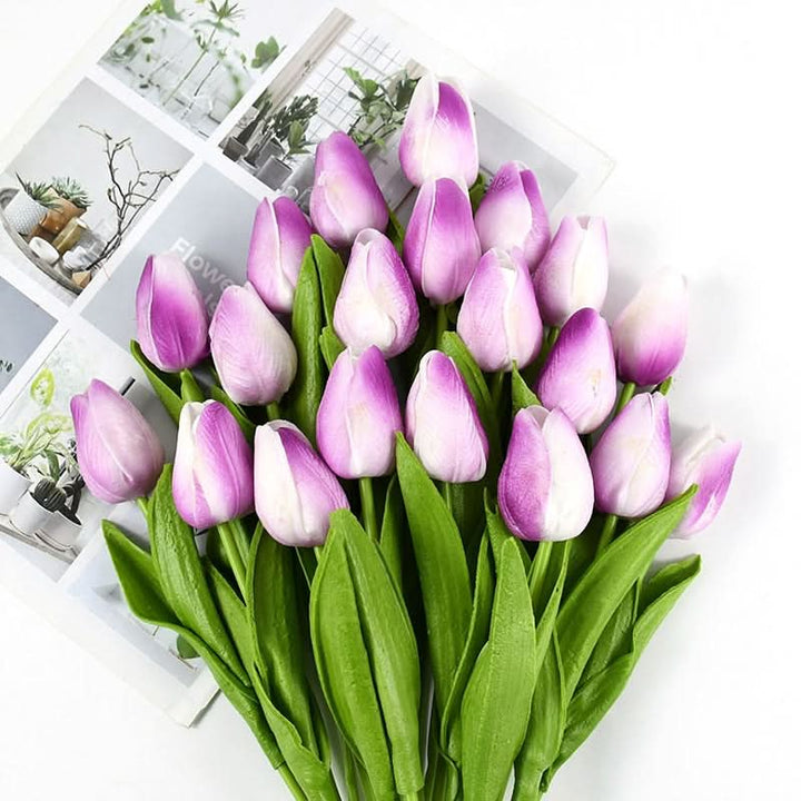 Lisslune | Artificial Tulip Bouquet with Realistic Lifelike Flowers