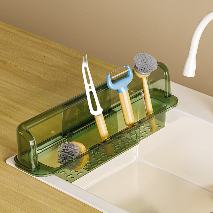 Lisslune | Splash-Proof Telescopic Sink Storage Rack