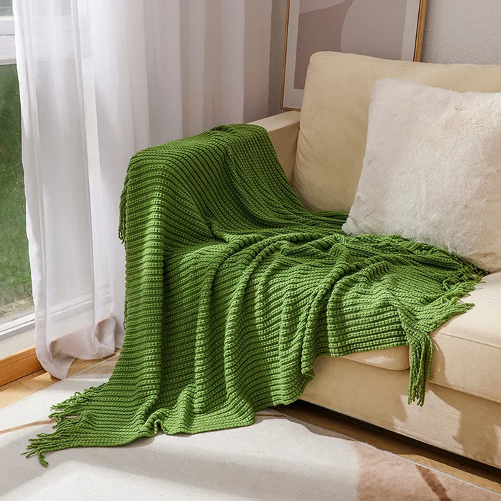Rynx | Textile City Nordic Throw Blanket Knitted Sofa Cover Office Nap Air Conditioning Blanket Bohemian Hotel Decor Bedspread Towel
