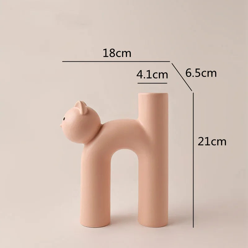 Lisslune | Mini Cat Elegant Minimal H-shaped Flower Vase