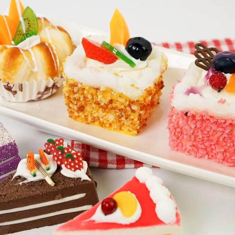 Lisslune | Playful Set of 6 Colorful PU Foam Cake Magnets for Creative Home Styling and Photography