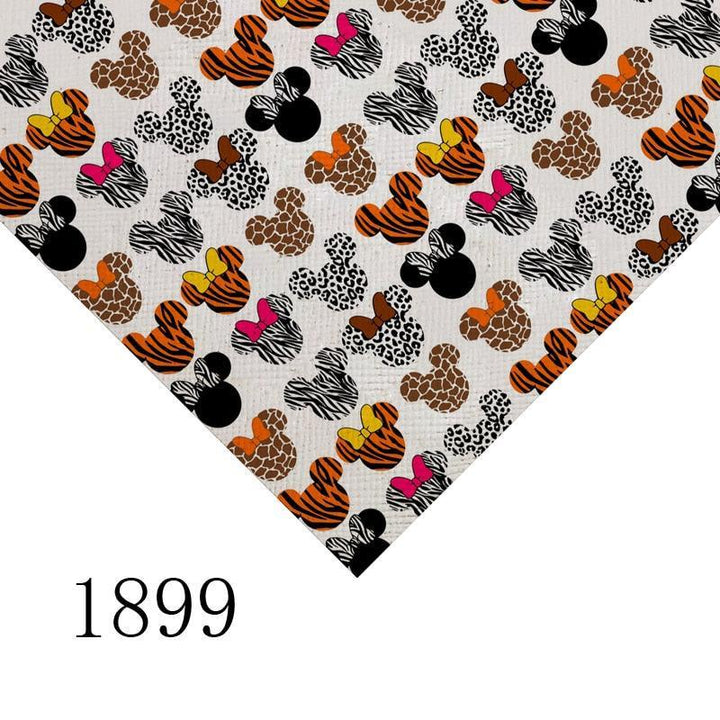 Lisslune | Cartoon-themed PVC leather craft sheet - Durable and versatile material for creative use