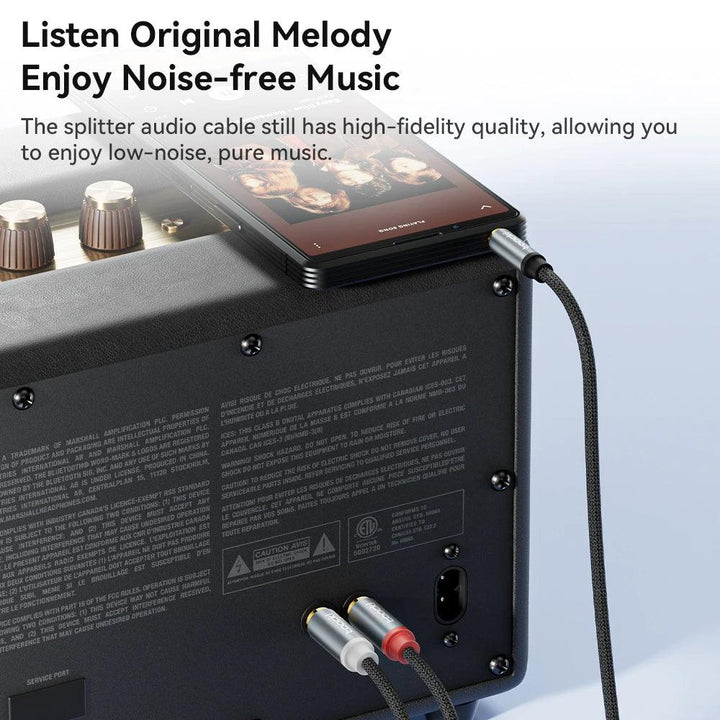 Lisslune | Superior RCA Audio Splitter Cable: Enhance your sound quality with effortless 3.5mm connectivity