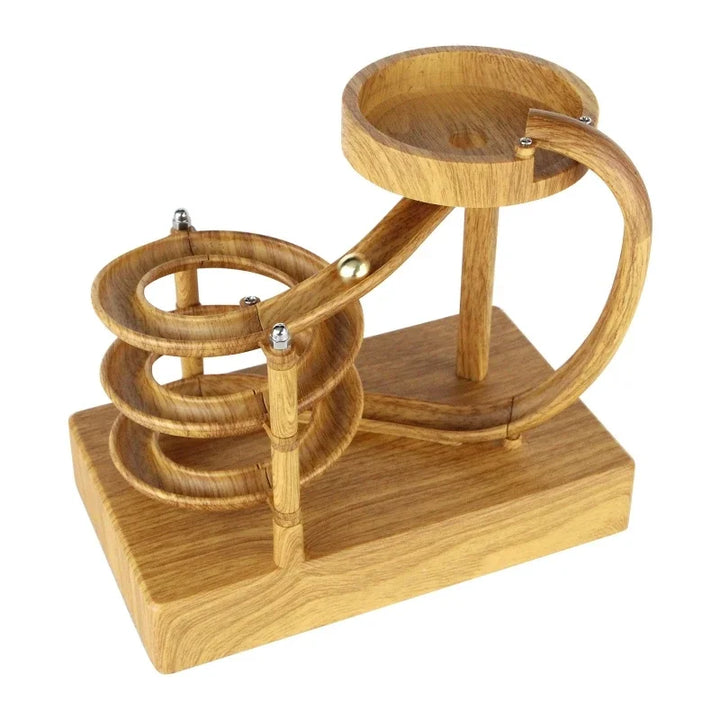 Lisslune | Wooden Perpetual Spiral Motion Kinetic Ball Roller Science Toy